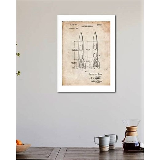 Print Werner Von Braun Rocket 